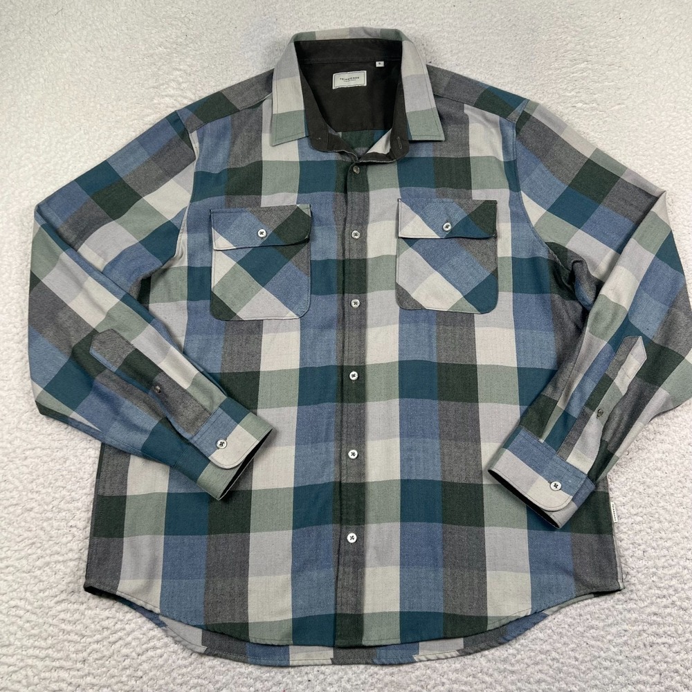 7 Diamonds Shirt Mens XL Western Button Front Long Sleeve Plaid Casual‎ Colt